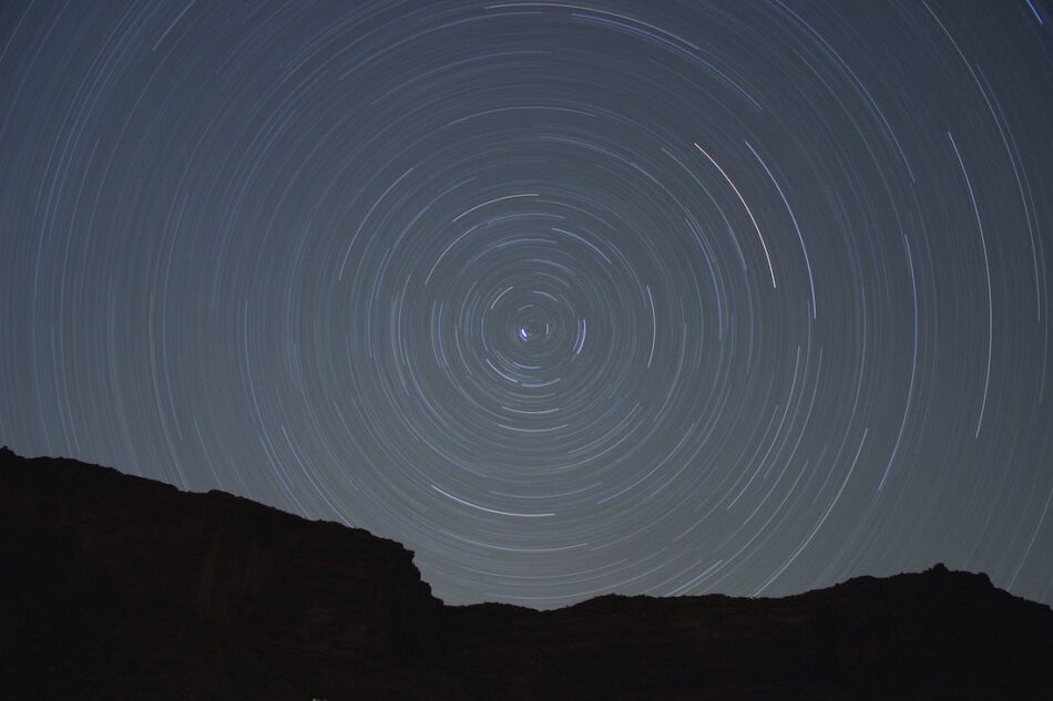 sky vortex with mountains